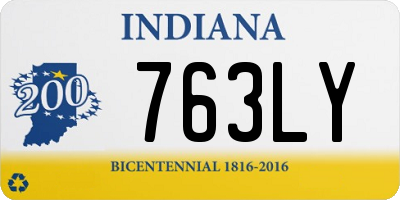 IN license plate 763LY