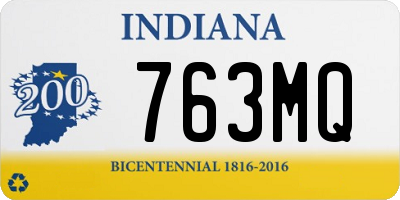 IN license plate 763MQ