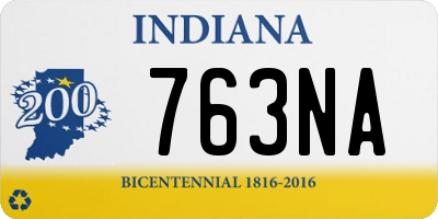 IN license plate 763NA