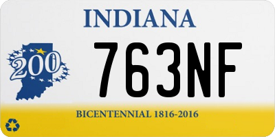 IN license plate 763NF