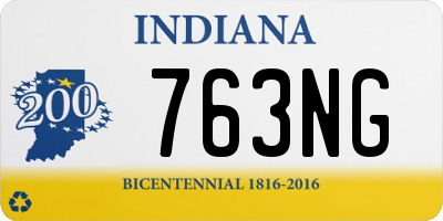 IN license plate 763NG