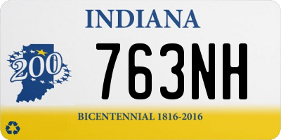 IN license plate 763NH