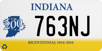 IN license plate 763NJ