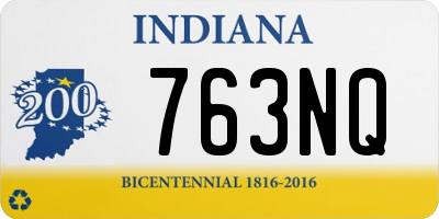 IN license plate 763NQ