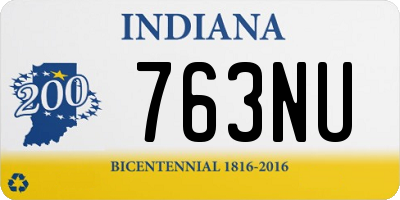 IN license plate 763NU