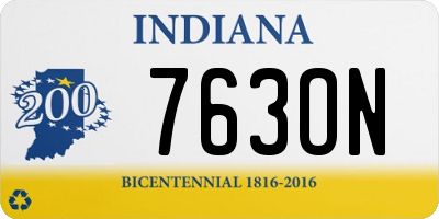 IN license plate 763ON