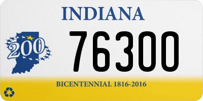IN license plate 763OO