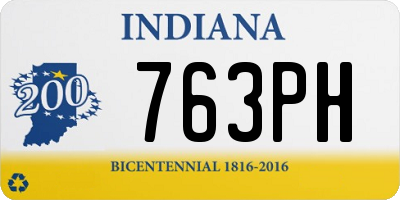 IN license plate 763PH