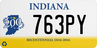 IN license plate 763PY