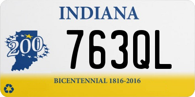 IN license plate 763QL