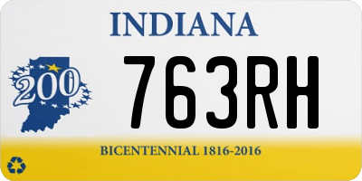 IN license plate 763RH