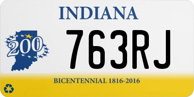 IN license plate 763RJ