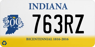 IN license plate 763RZ