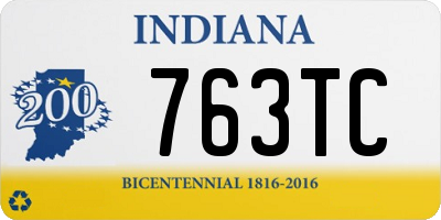 IN license plate 763TC