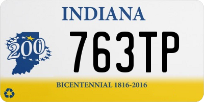 IN license plate 763TP