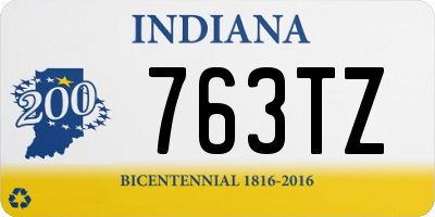 IN license plate 763TZ