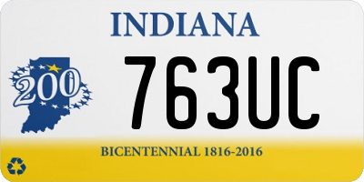 IN license plate 763UC
