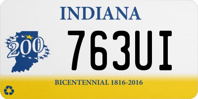 IN license plate 763UI