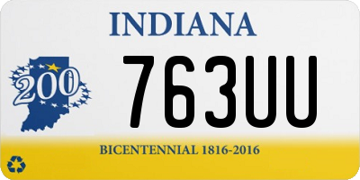 IN license plate 763UU