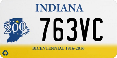 IN license plate 763VC