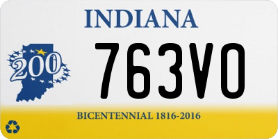 IN license plate 763VO