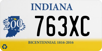 IN license plate 763XC
