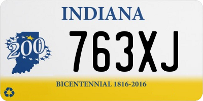 IN license plate 763XJ