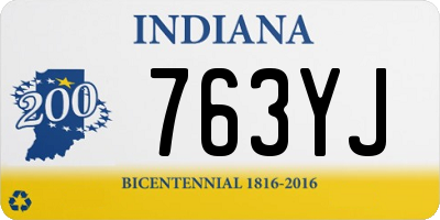 IN license plate 763YJ