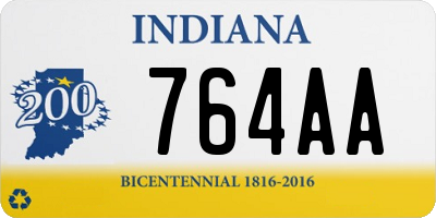 IN license plate 764AA