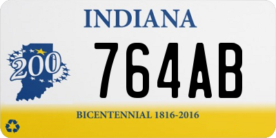 IN license plate 764AB
