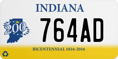 IN license plate 764AD