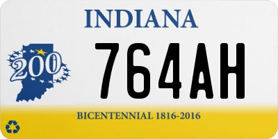 IN license plate 764AH
