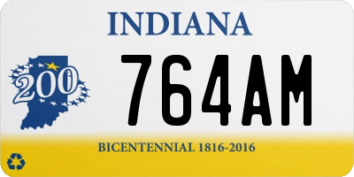 IN license plate 764AM