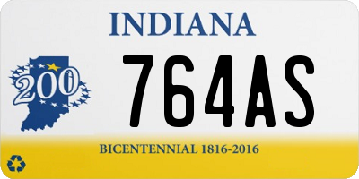 IN license plate 764AS