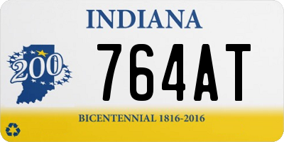 IN license plate 764AT