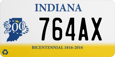 IN license plate 764AX