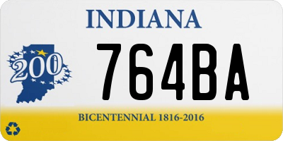 IN license plate 764BA
