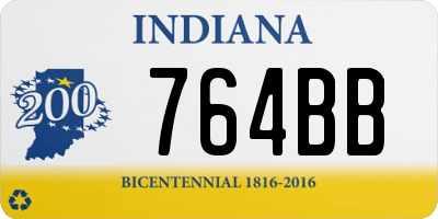 IN license plate 764BB