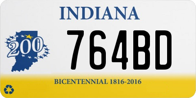 IN license plate 764BD