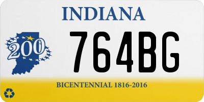 IN license plate 764BG