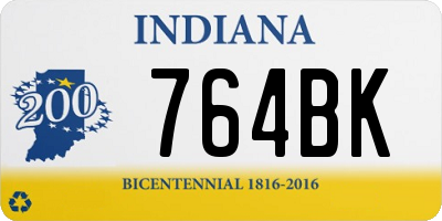 IN license plate 764BK