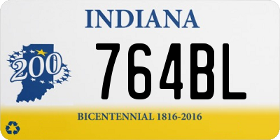 IN license plate 764BL