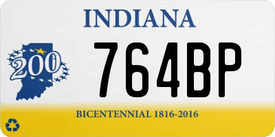 IN license plate 764BP