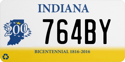 IN license plate 764BY