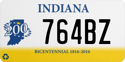 IN license plate 764BZ