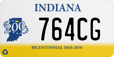 IN license plate 764CG