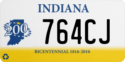 IN license plate 764CJ