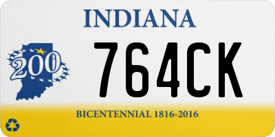 IN license plate 764CK