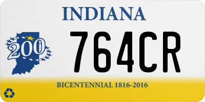 IN license plate 764CR