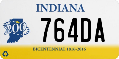 IN license plate 764DA